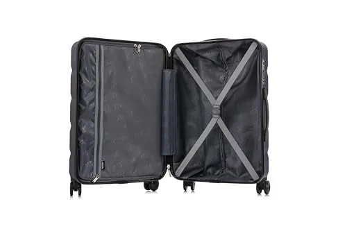 ATX Luggage Cabin Suitcase Super Lightweight Durable ABS Carry on Suitcase with 4 Dual Spinner Wheels and Built-in 3 Digit Combination Lock (Morrocan Blue, 21Inches, 33Liter)