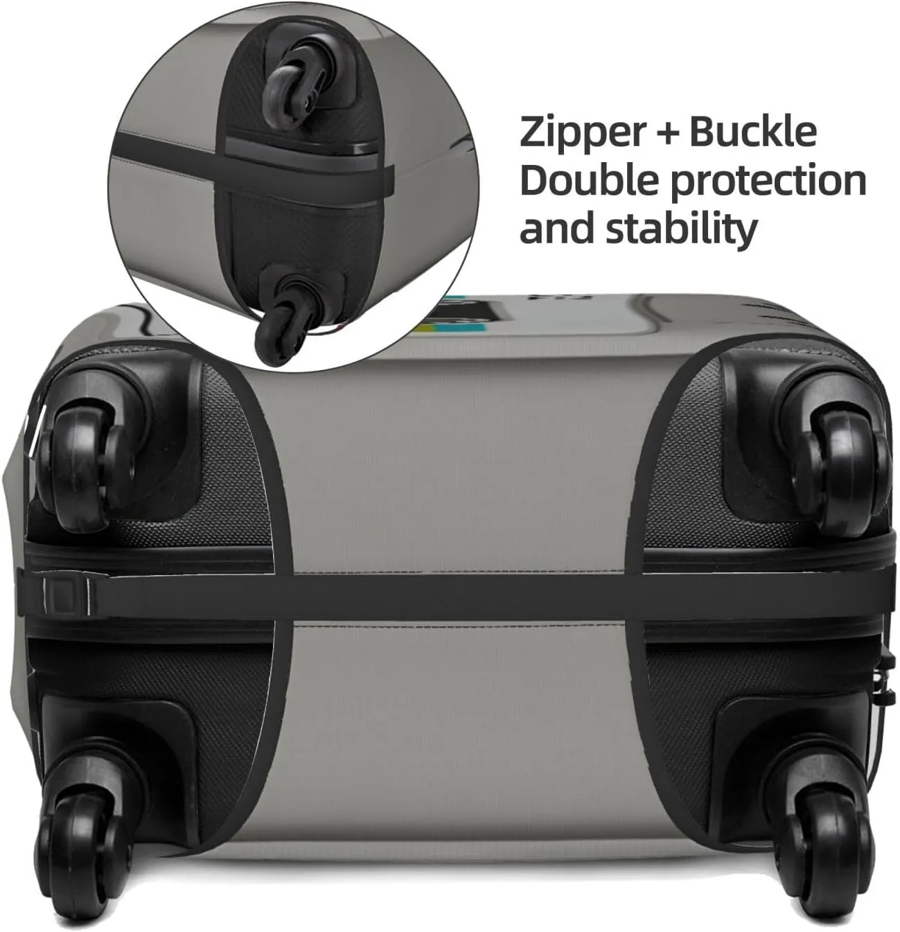 Audio Cassette Tape Travel Luggage Cover Fits 18-32 Inch Luggage, Stretchy Suitcase Cover Protector with Concealed Zipper for Wheeled Suitcase Tsa Approved
