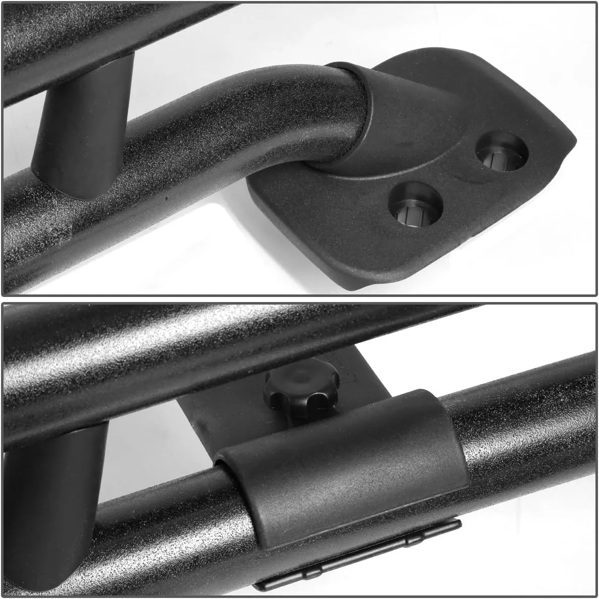 Auto Dynasty Compatible with FJ Cruiser Black-Coated Aluminum Roof Rack Rail Top Cargo Luggage Carrier