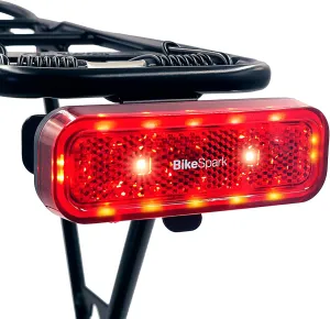 Auto-Sensing Rear Light G4R, USB Rechargeable, 240HRs, Precise Brake Sensing for Cargo Rack, Large Reflector, 50/80mm Screw Mounted, Easy Release, Made in Taiwan