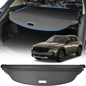 AUXKO Retractable Cargo Cover for Mazda CX-50 2025 2024 2023, Trunk Cargo Cover Luggage Security Shade Cover for 2025 2024 Mazda CX50 Shielding Shade Anti-Peeping Luggage Privacy Screen, Carbon Fiber