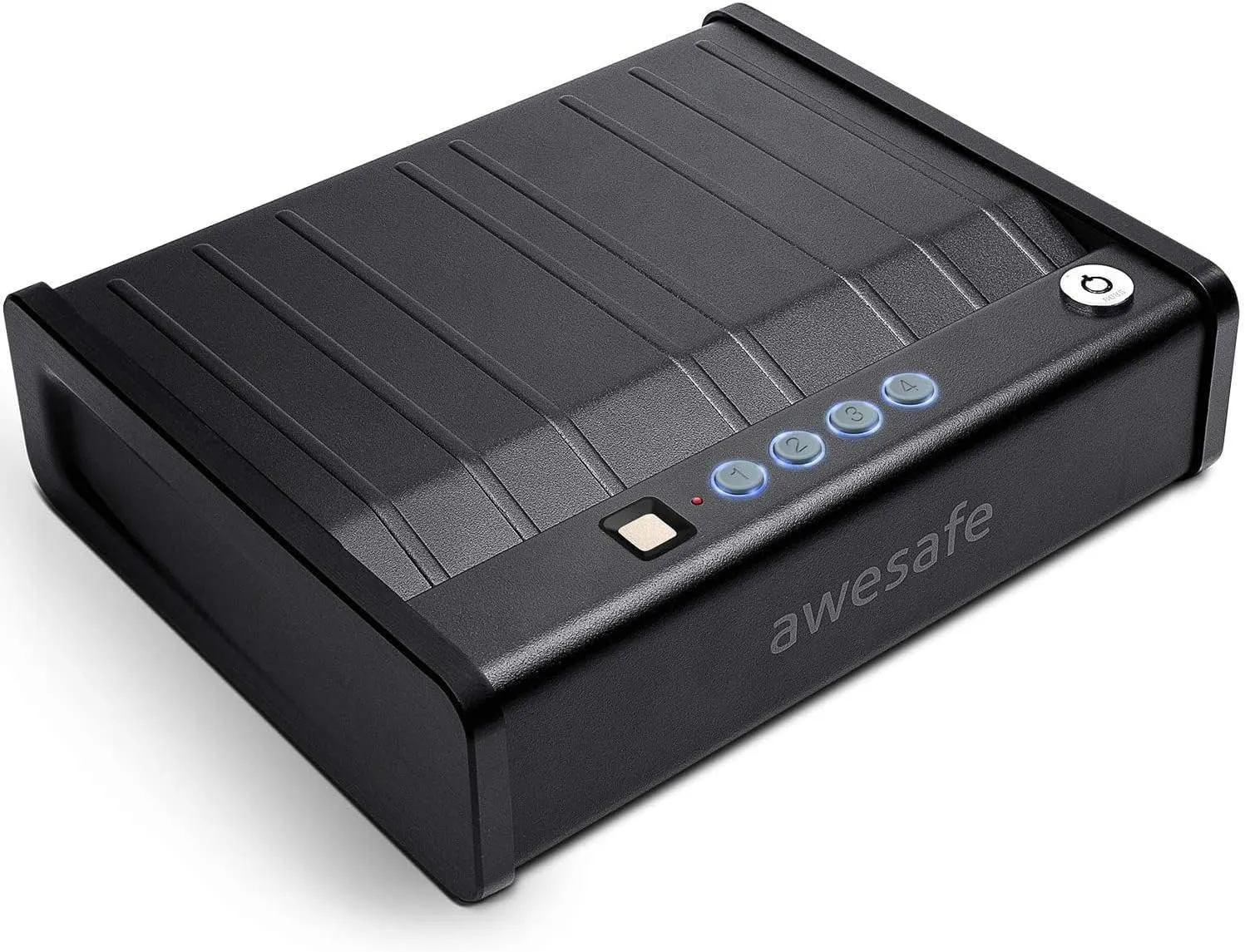 awesafe Gun Safe, Updated Biometric Gun Safes for Pistols, Quick Access Pistol Safe Fingerprint Handgun Safe with Keys and Keypad, Gun Lock Box for Home