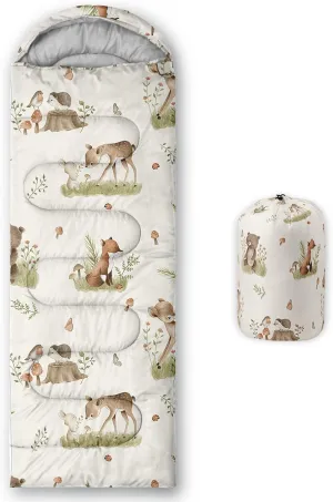 Axolotl Animals Sleeping Bag Backpacking Lightweight,Waterproof-Cold Weather Rose Floral Theme Sleeping Bag for Girls Boys Mens for Warm Camping Hiking Outdoor Travel Hunting with Compression Bag