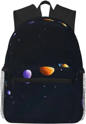 Backpack for Women Men 15.7 in, Lightweight Travel Backpack Waterproof Casual Daypack Laptop Computer Backpacks Carry On Bag Purse for Travel Business Hiking Work, Universe Planet