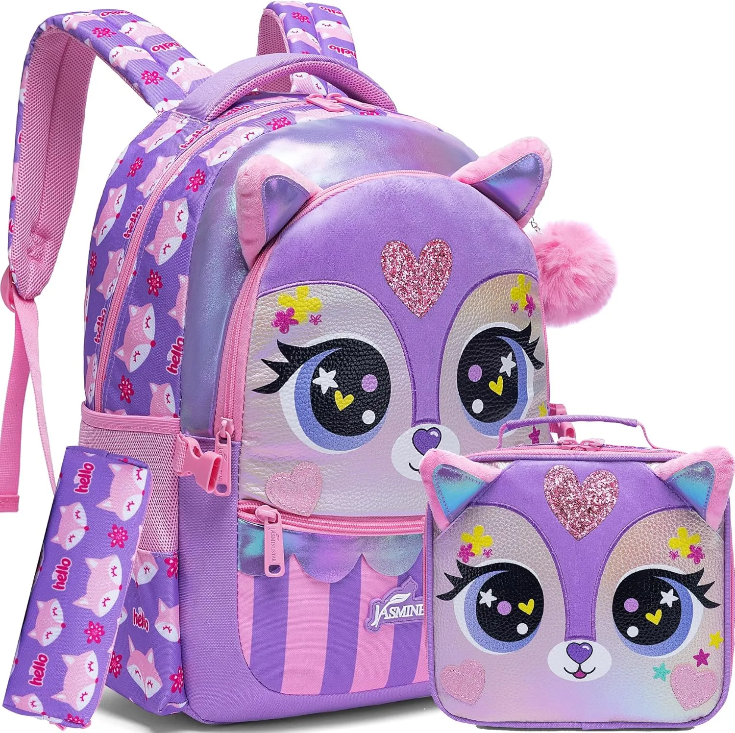 Backpacks for Girls School Bag Cute Girls Backpacks Ages 8-10 Kids Bookbag Set Travel Backpack for Preschool Kindergarten Elementary Students Backpack to School Supplies