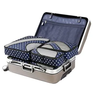 Bagail 6 Set Packing Cubes, 3 Various Sizes Travel Organizers, Navy