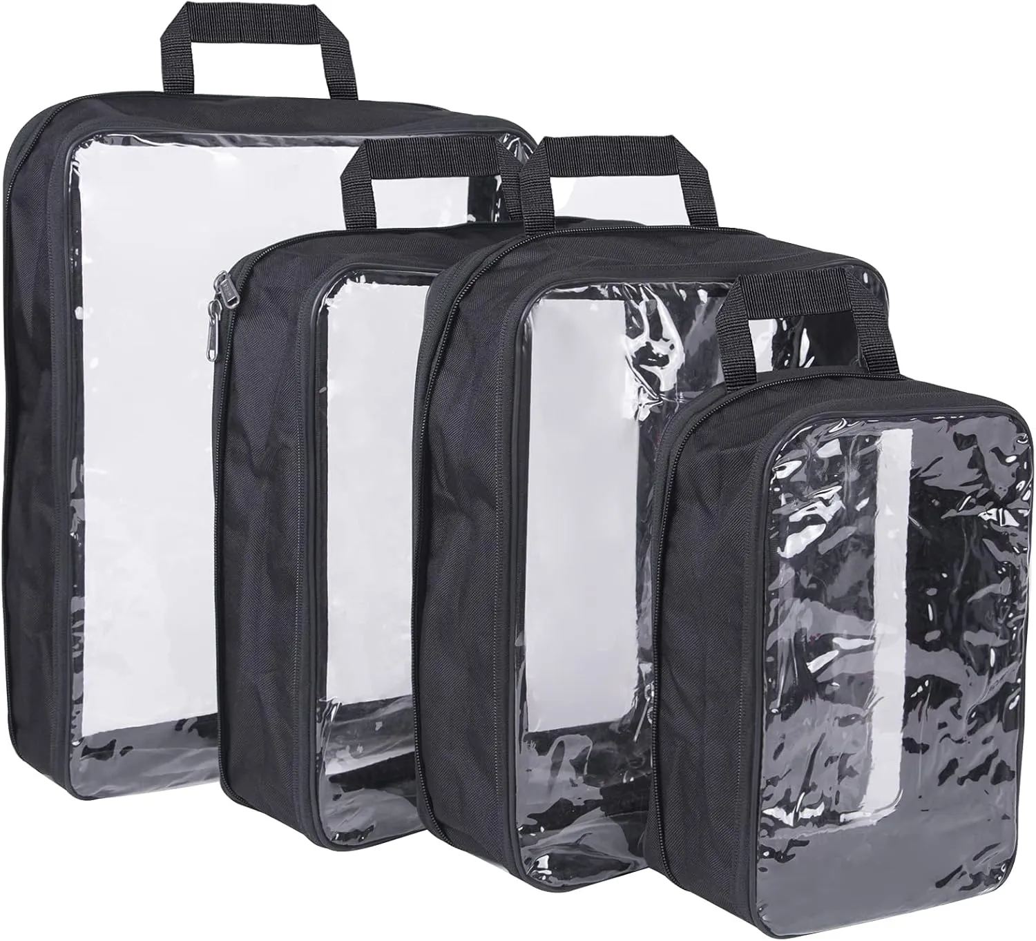 BAGAIL Transparent Compression Packing Cubes, Clear and Visible Travel Packing Organizer for backpack and suitcase