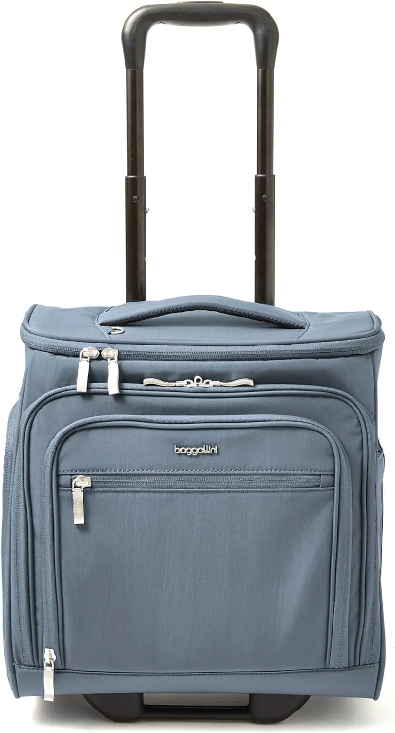 Baggallini Expandable Underseat Carry-On - Lightweight Travel Luggage Carry On Weekender with Wheels
