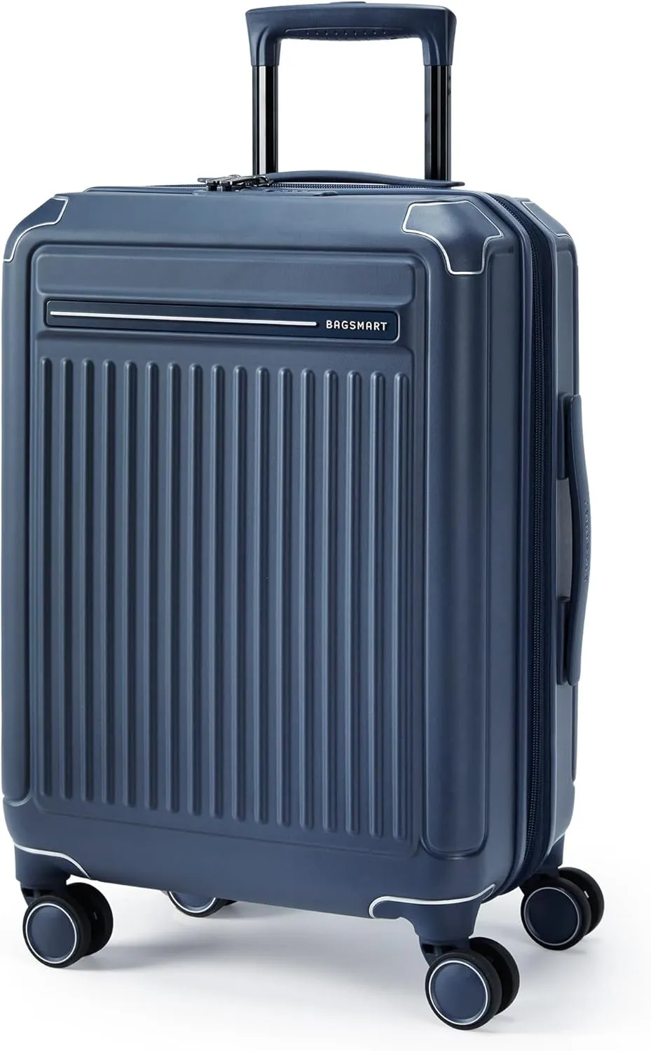 BAGSMART 20 inch Carry on Luggage with Spinner Wheel, Lightweight Carry on Suitcase TSA Lock, Hard Shell Carry on Luggage 22 x14x9 Airline Approved Travel Suitcase, Blue