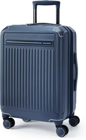 BAGSMART 20 inch Carry on Luggage with Spinner Wheel, Lightweight Carry on Suitcase TSA Lock, Hard Shell Carry on Luggage 22 x14x9 Airline Approved Travel Suitcase, Blue