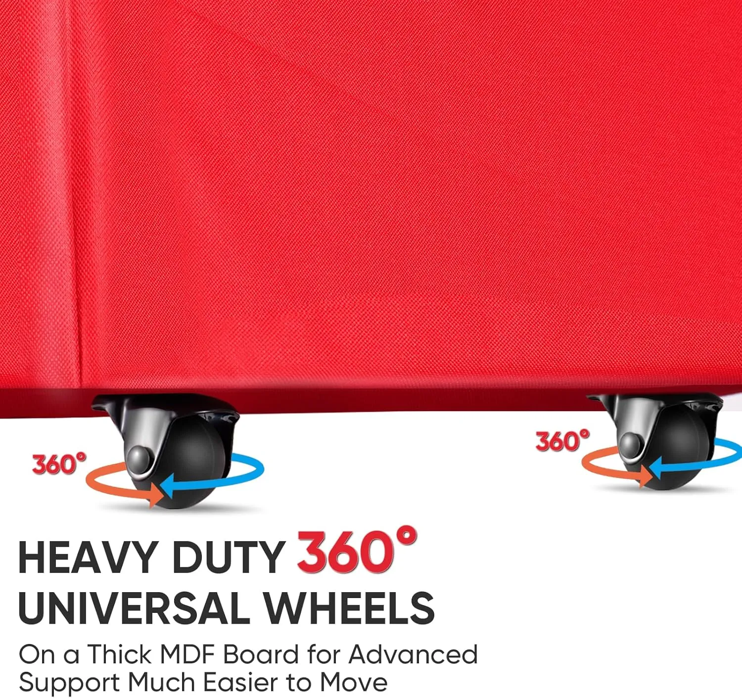 BALEINE 7.5 ft Rolling Christmas Tree Storage Bag, 2 Swivel Wheels for Easy Moving, Heavy Duty 600D Oxford Fabric Extra Large Artificial Christmas Tree Bag with Reinforced Carry Handles (Red)