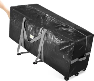 BALEINE 9 ft Rolling Christmas Tree Storage Bag, 3 Swivel Wheels for Easy Moving, Heavy Duty Extra Large Artificial Christmas Tree Bag with Reinforced Carry Handles and Fixed Buckle (Black)