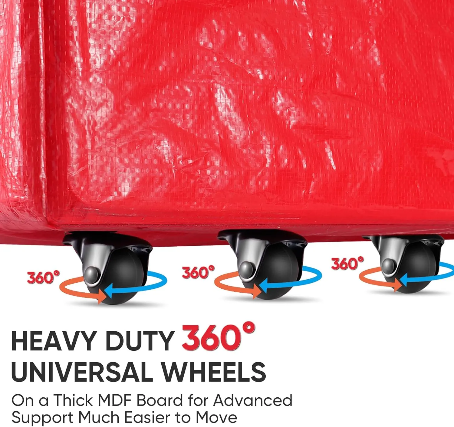 BALEINE 9 ft Rolling Christmas Tree Storage Bag, 3 Swivel Wheels for Easy Moving, Heavy Duty Extra Large Artificial Christmas Tree Bag with Reinforced Carry Handles and Fixed Buckle (Grey)