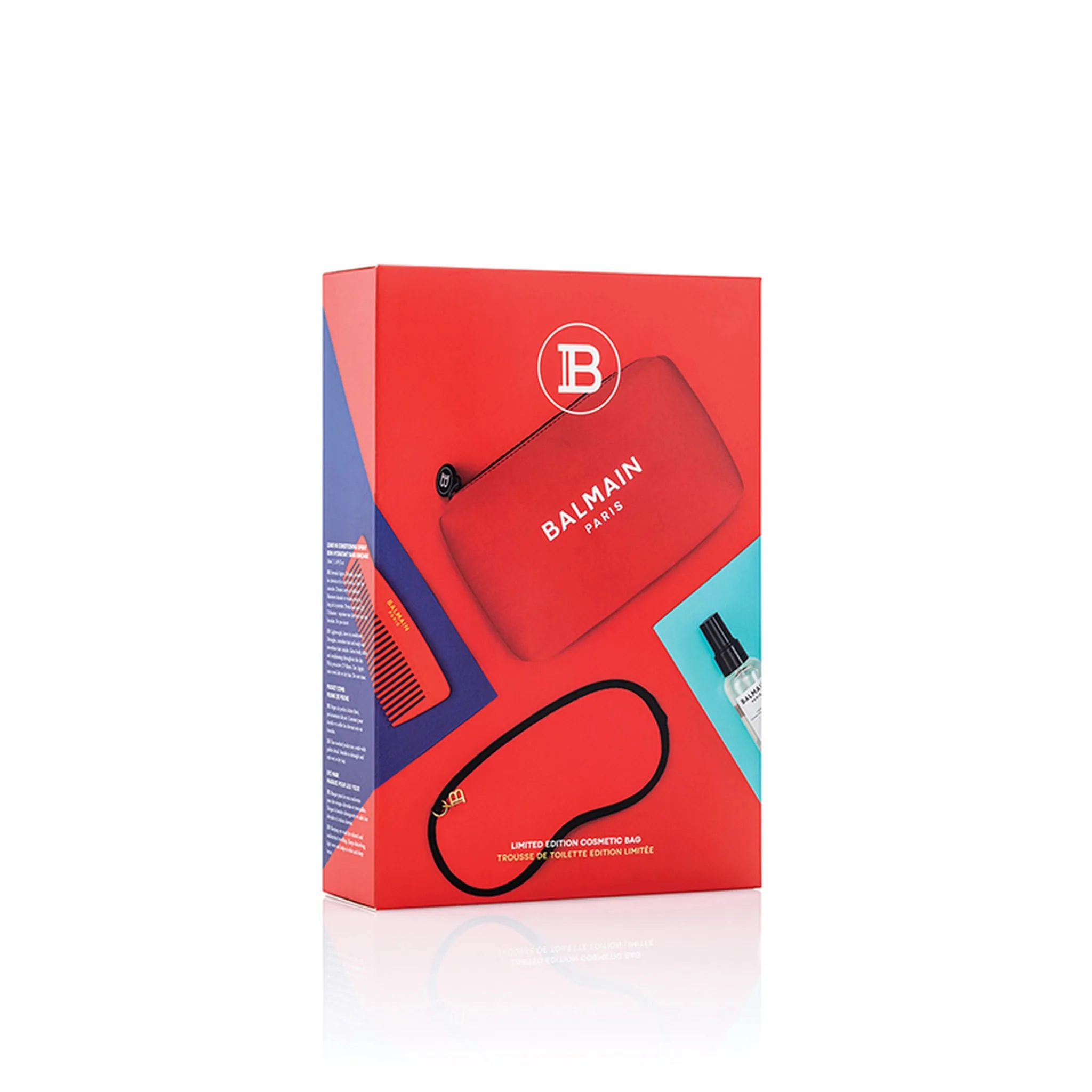 Balmain Paris Coral Red Cosmetic Bag (Limited Edition)