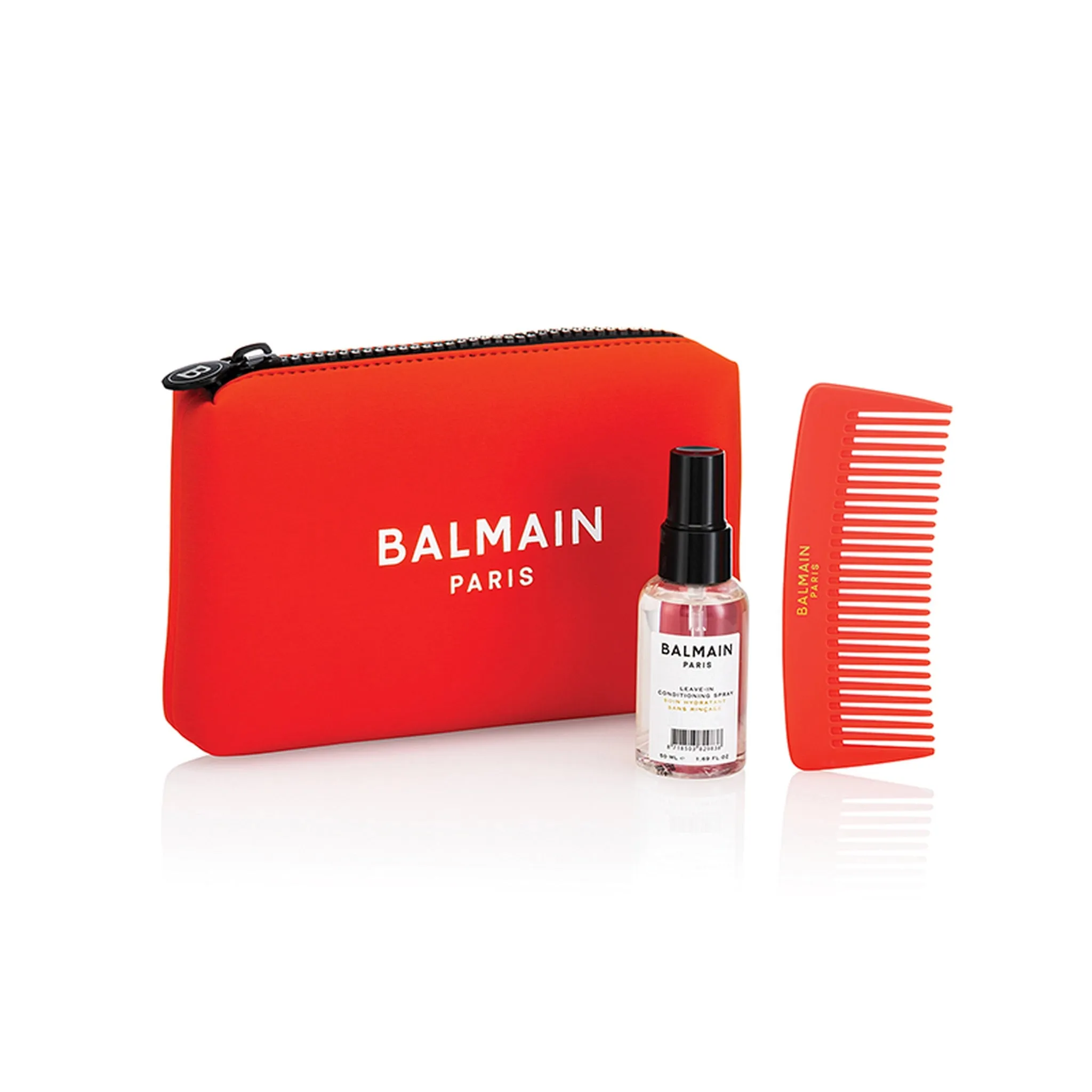 Balmain Paris Coral Red Cosmetic Bag (Limited Edition)