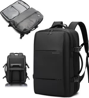 BANGE Airback Backpack with Anti-Theft Vacuum Compression Travel Backpack,Expandable Backpacks with Pump for Airplanes