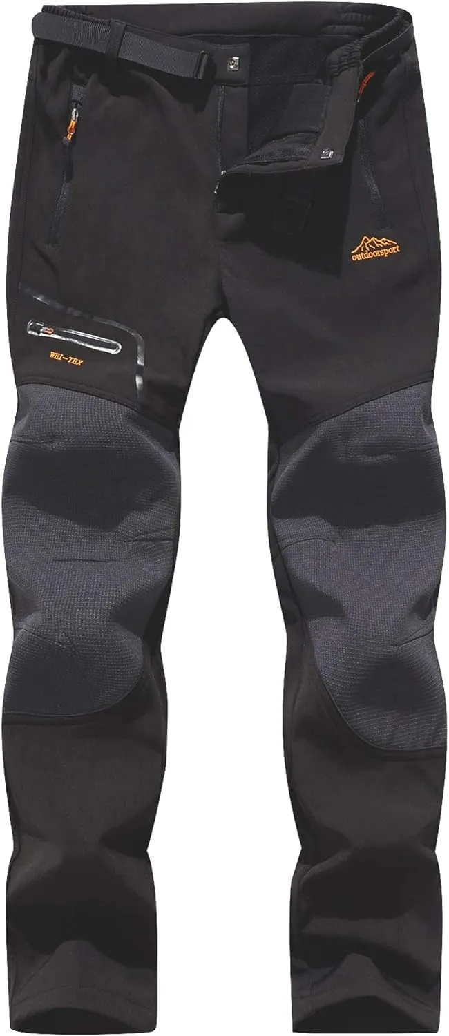 BenBoy Men's Snow Ski Outdoor Waterproof Windproof Fleece Cargo Hiking Pants