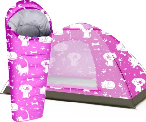 Best Friends Theme Kids Sleeping Bag and Kids Tent