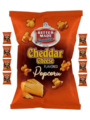 Better Made Special Popcorn (8) x Bags 2.5-2.75oz Each (Pack of 8) (CHEDDAR CHEESE) - Adult Bulk Snacks, Kids Lunch, Delicious Cheddar Cheese Flavorerd Popped Popcorn, Family Owned Since 1930