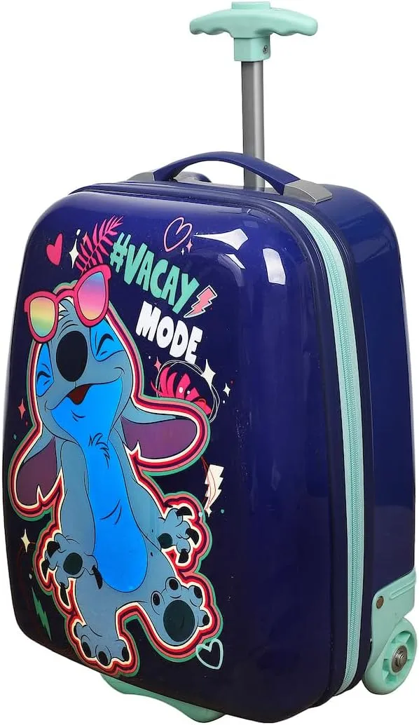 Bioworld Disney Stitch Vacay Mode Youth 18" 2-Wheeled Hardside Carry-On Suitcase Luggage