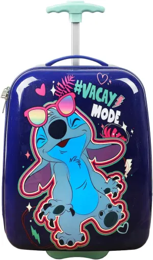 Bioworld Disney Stitch Vacay Mode Youth 18" 2-Wheeled Hardside Carry-On Suitcase Luggage