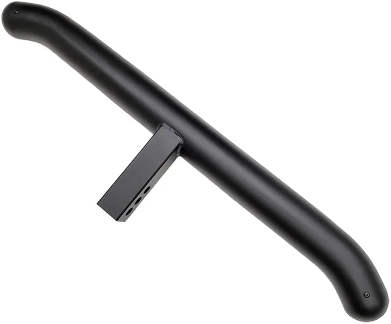 Black 36" Towing Hitch Trailer Tow Hitch Step Bar 3" Round Curved Rear Bumper Guard for 2" Receiver SUV Pickup Truck