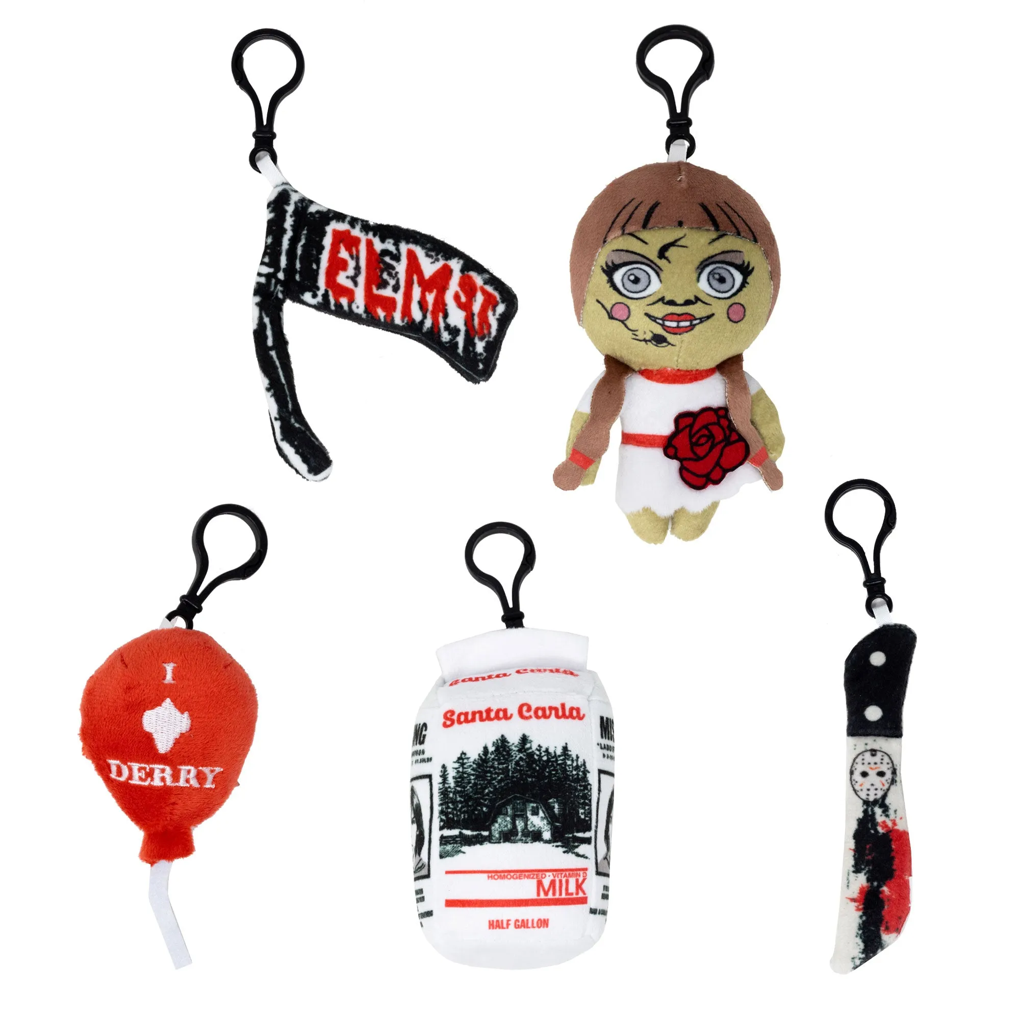 Blind Keychain Backpack Charm PDQ - Warner Bros. Horror Movies - 6 Bags of Each Character/Icon - 30 Total Bags
