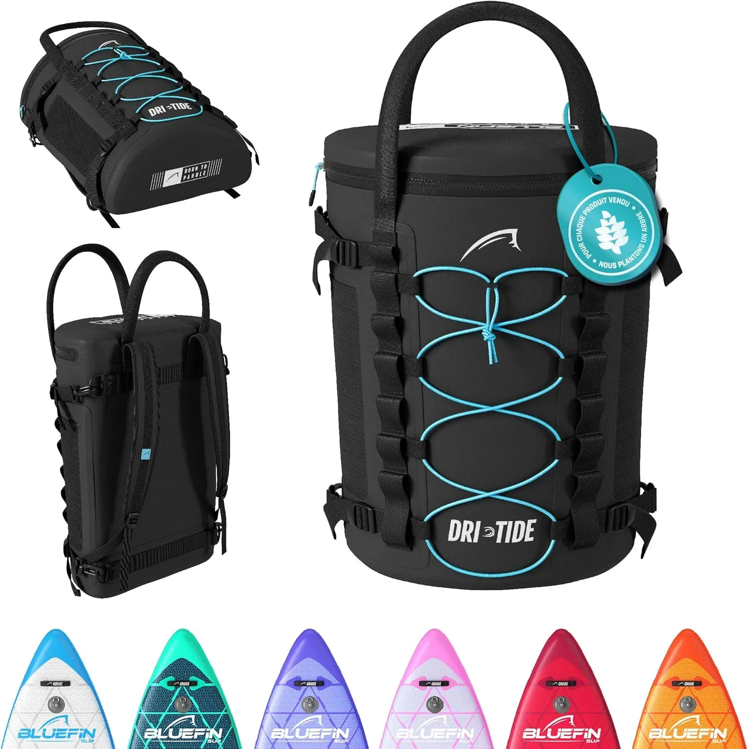 Bluefin Dri-Tide Waterproof Paddleboard Deck Bag,Black