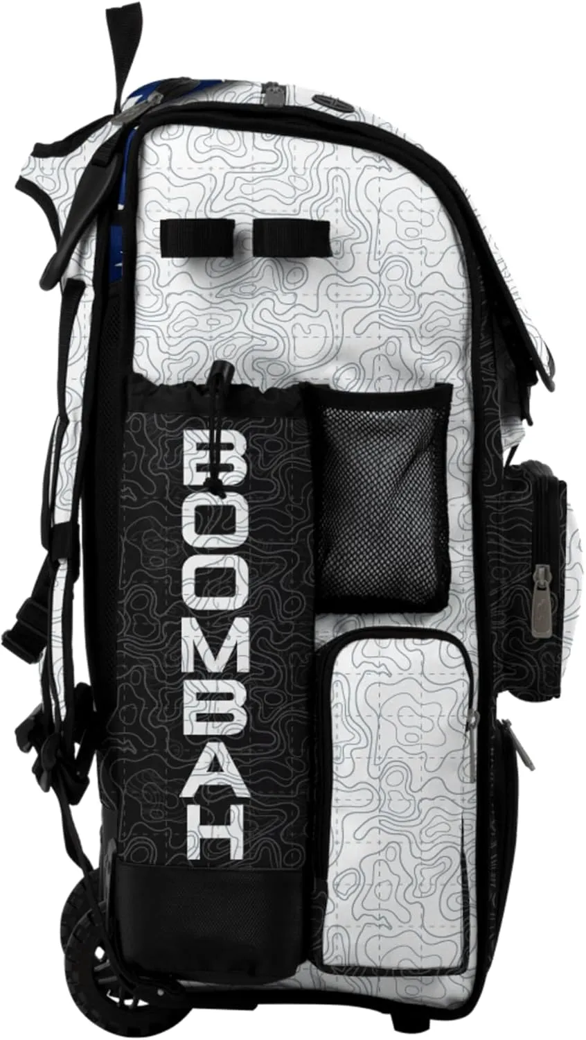 Boombah Superpack Hybrid Rolling Bat Bag - Wheeled & Backpack Version - USA Nation - Multiple Color Options - For Baseball or Softball