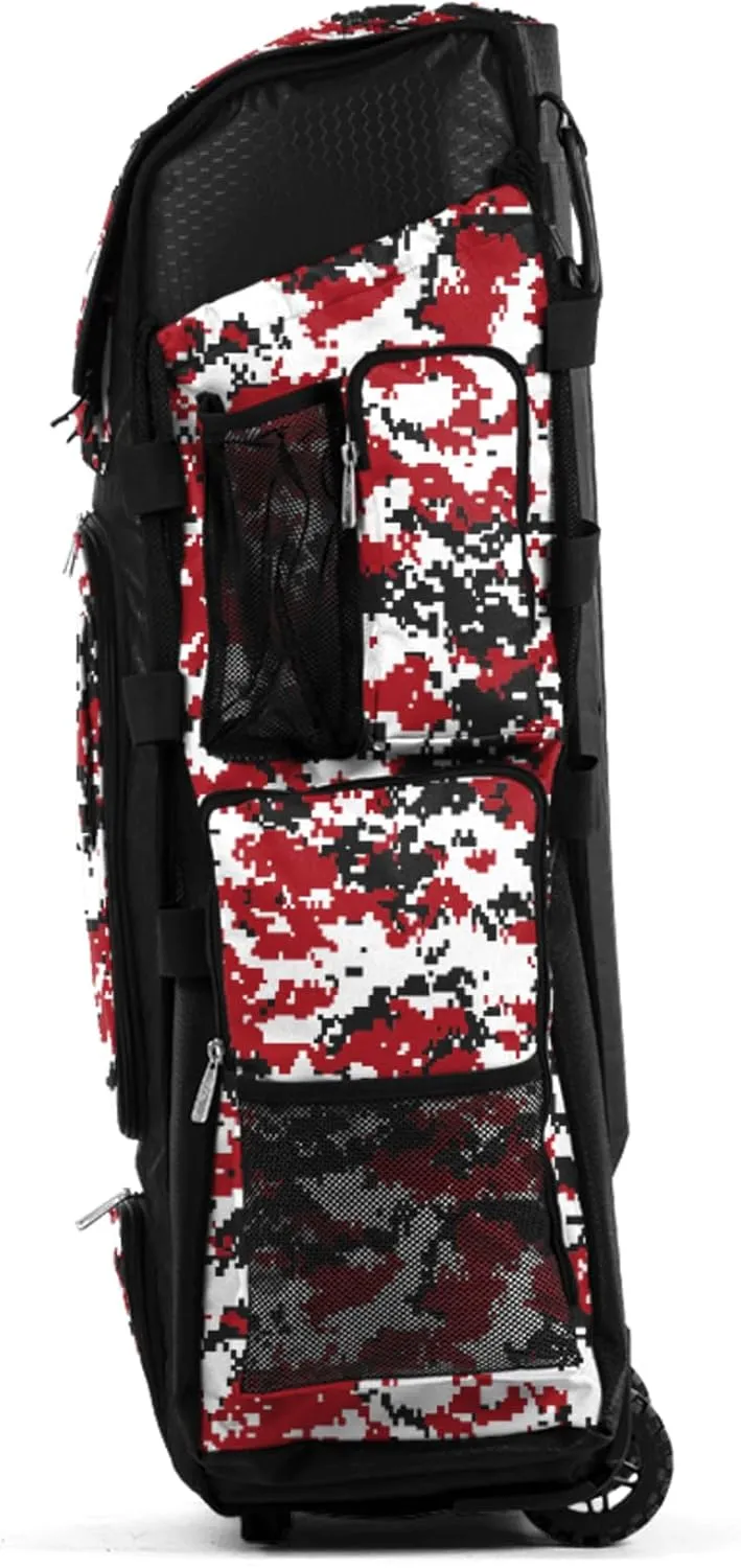 Boombah Superpack XL Digital Camo Rolling Bat Bag - 36" x 16" x 23.5" - Multiple Colors - Wheeled Version
