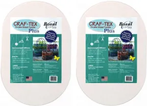 Bosal Dbl Side Oval 2pc Craf-Tex Fusible Double Sd Plus Large, 2 Pack