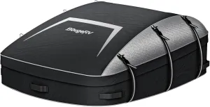 BougeRV Soft Rooftop Cargo Carrier Bag Water-Resistant Roof Bag Aero Car Top Carrier for Vehicle with Racks 900D PVC, Includes 6 Reinforced Straps, Storage Bag, Luggage Lock (39'' x 35" x 13'')