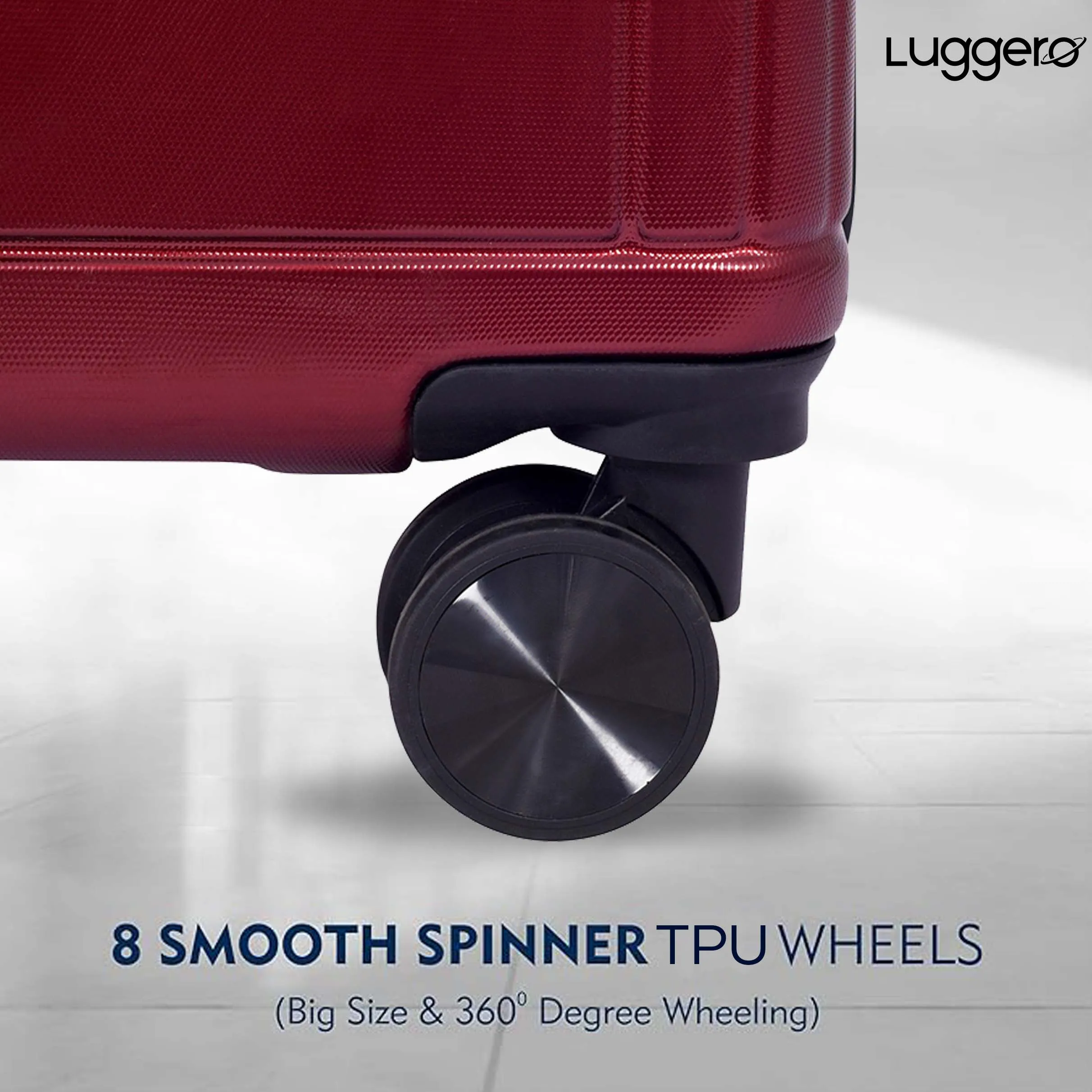 Box Deep Red Light weight luggage