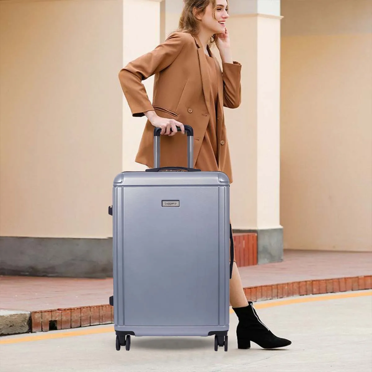 Box Silver Light weight luggage - Cabin, Medium & Large