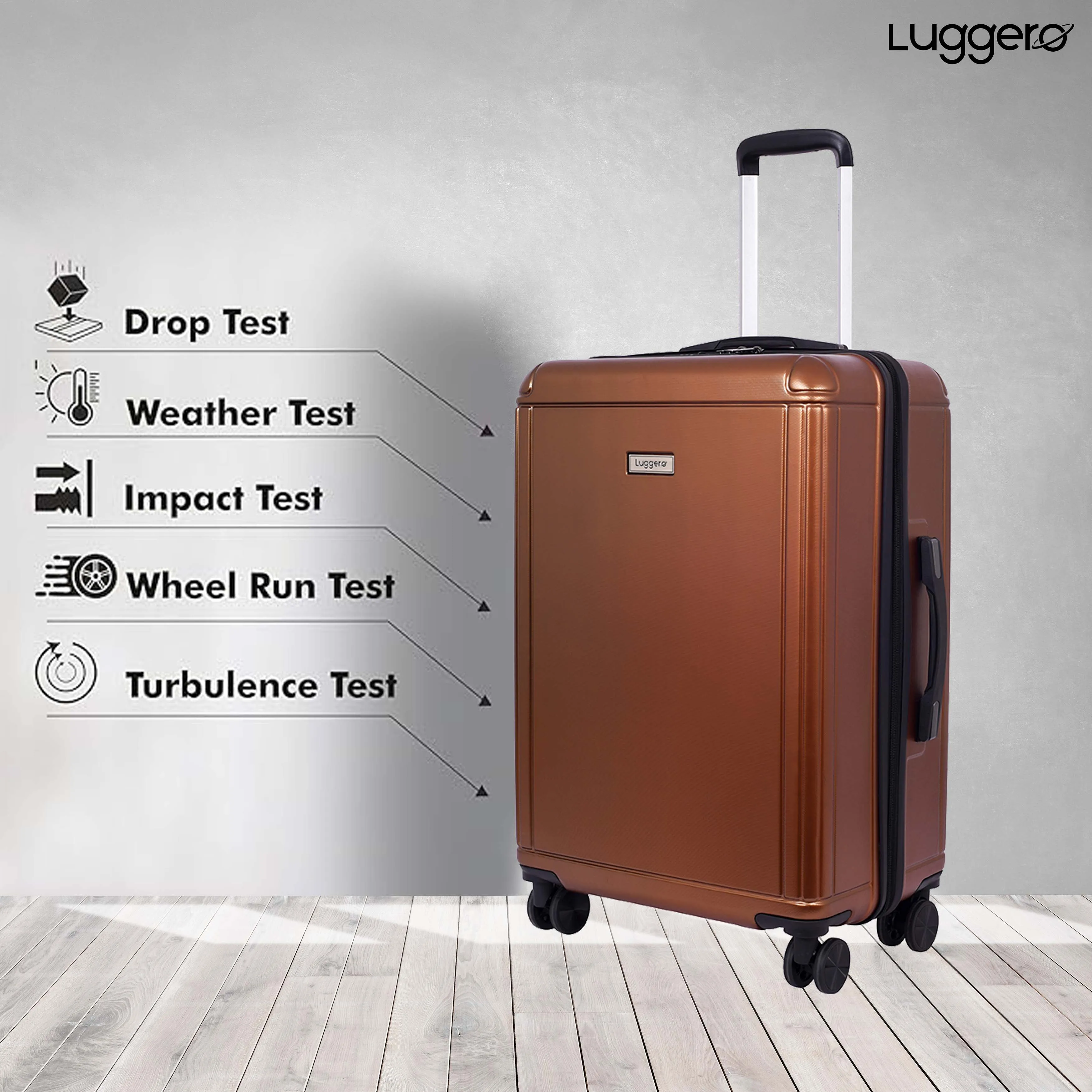 Box Tangerine Light weight luggage - Medium & Large