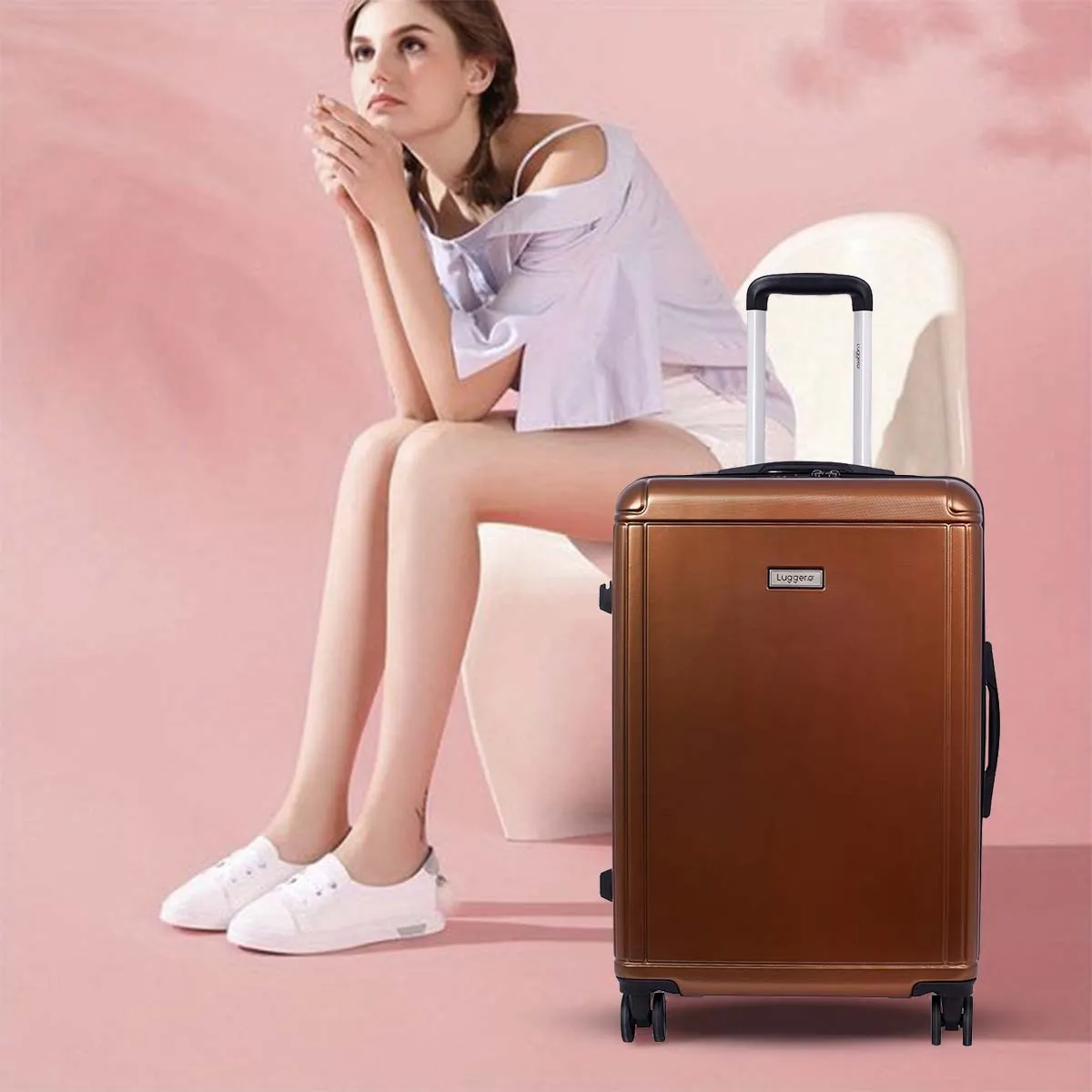 Box Tangerine Light weight luggage - Medium & Large