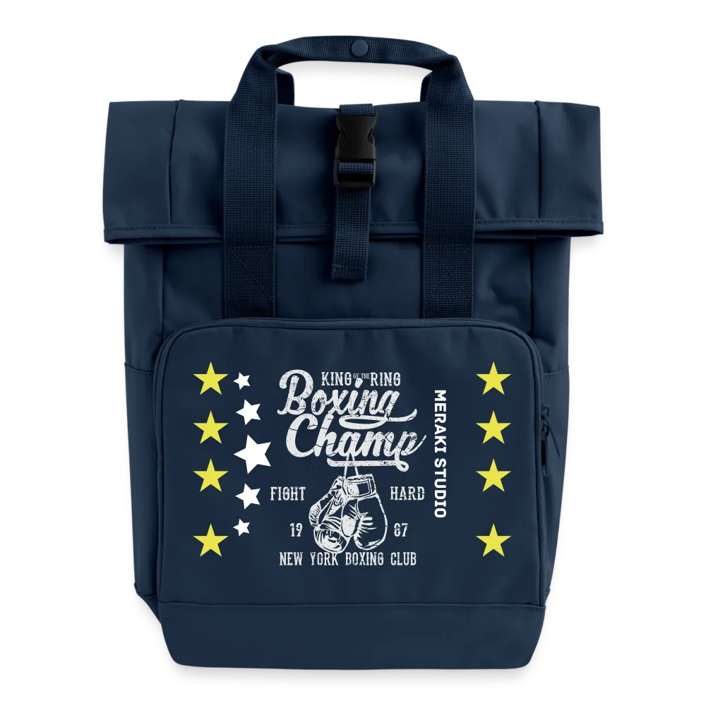 boxing champ Roll Top Backpack with Two Handles 2025