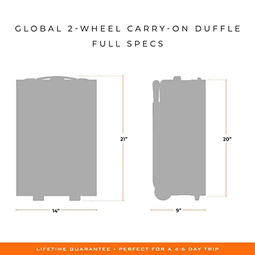 Briggs & Riley Global 2 Carry, Black, 21" International Wheeled Duffle