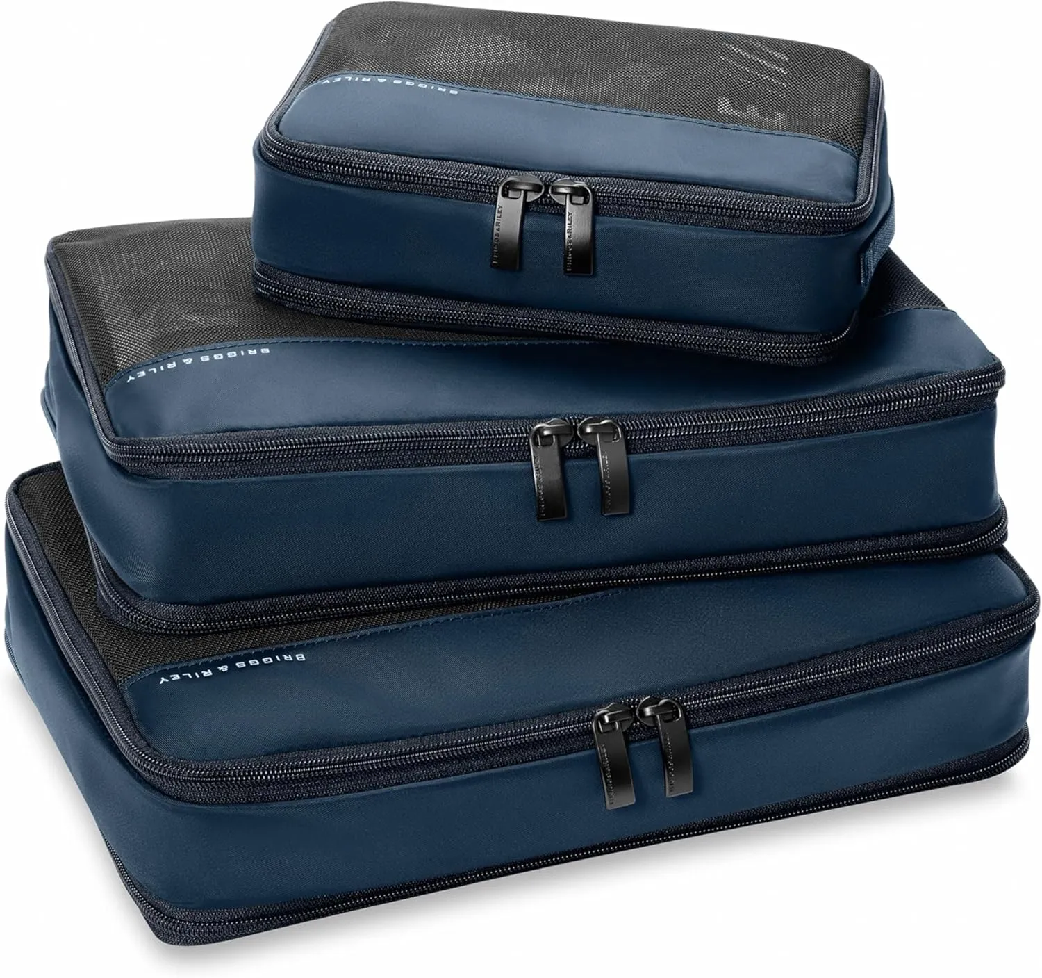 Briggs & Riley Travel Essentials Compression Packing Cube Sets, Navy, One Size, Carry-On