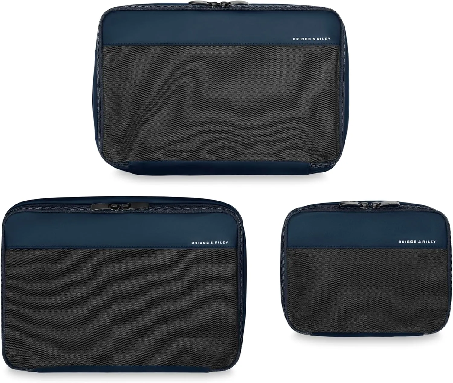 Briggs & Riley Travel Essentials Compression Packing Cube Sets, Navy, One Size, Carry-On