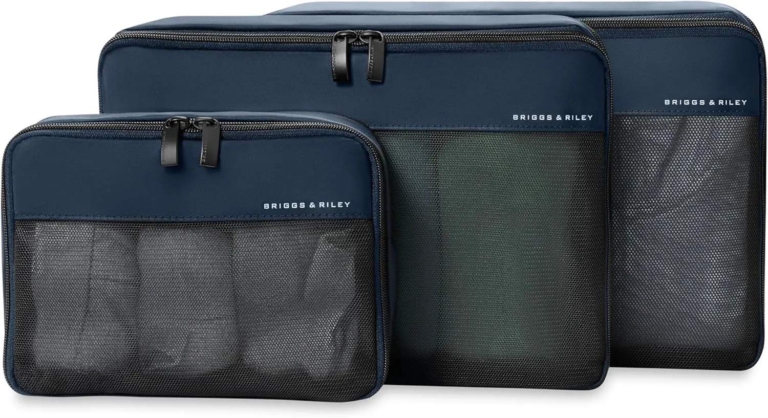 Briggs & Riley Travel Essentials Compression Packing Cube Sets, Navy, One Size, Carry-On
