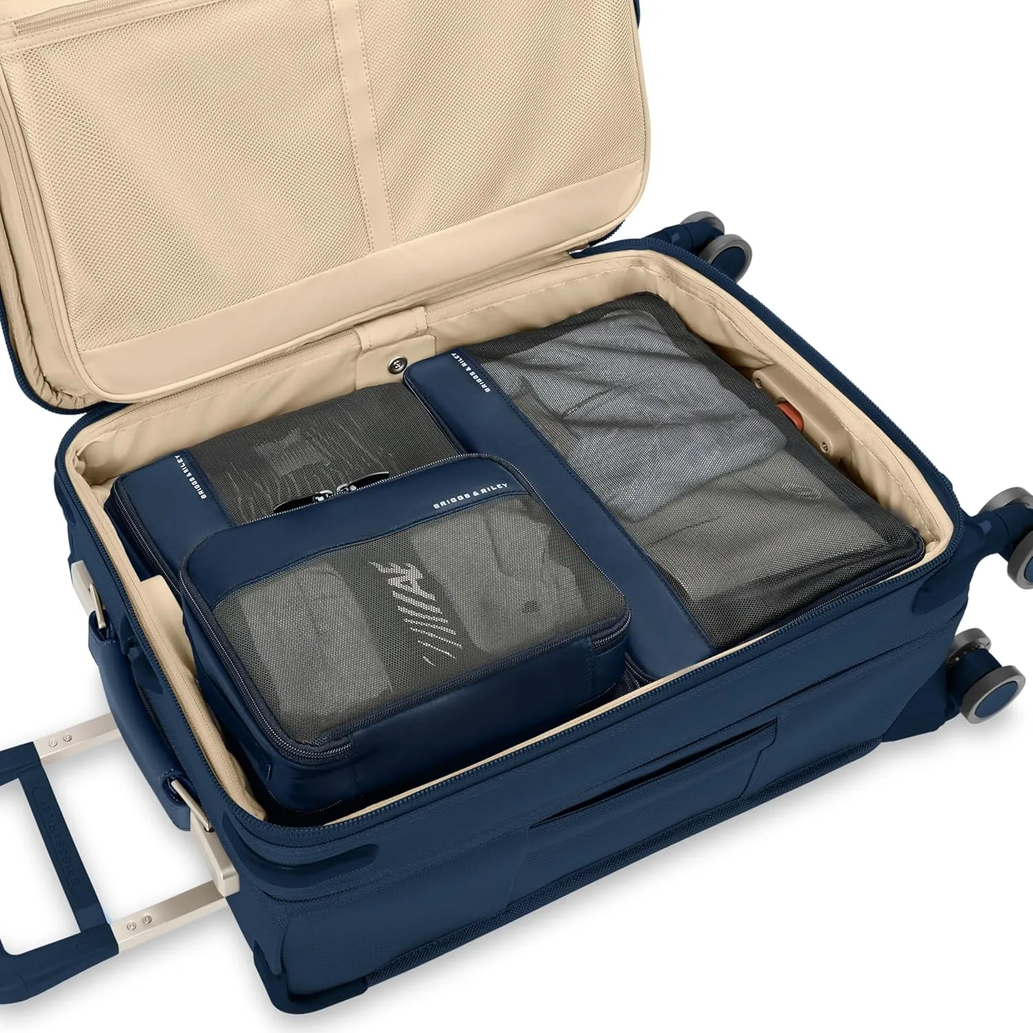 Briggs & Riley Travel Essentials Compression Packing Cube Sets, Navy, One Size, Carry-On