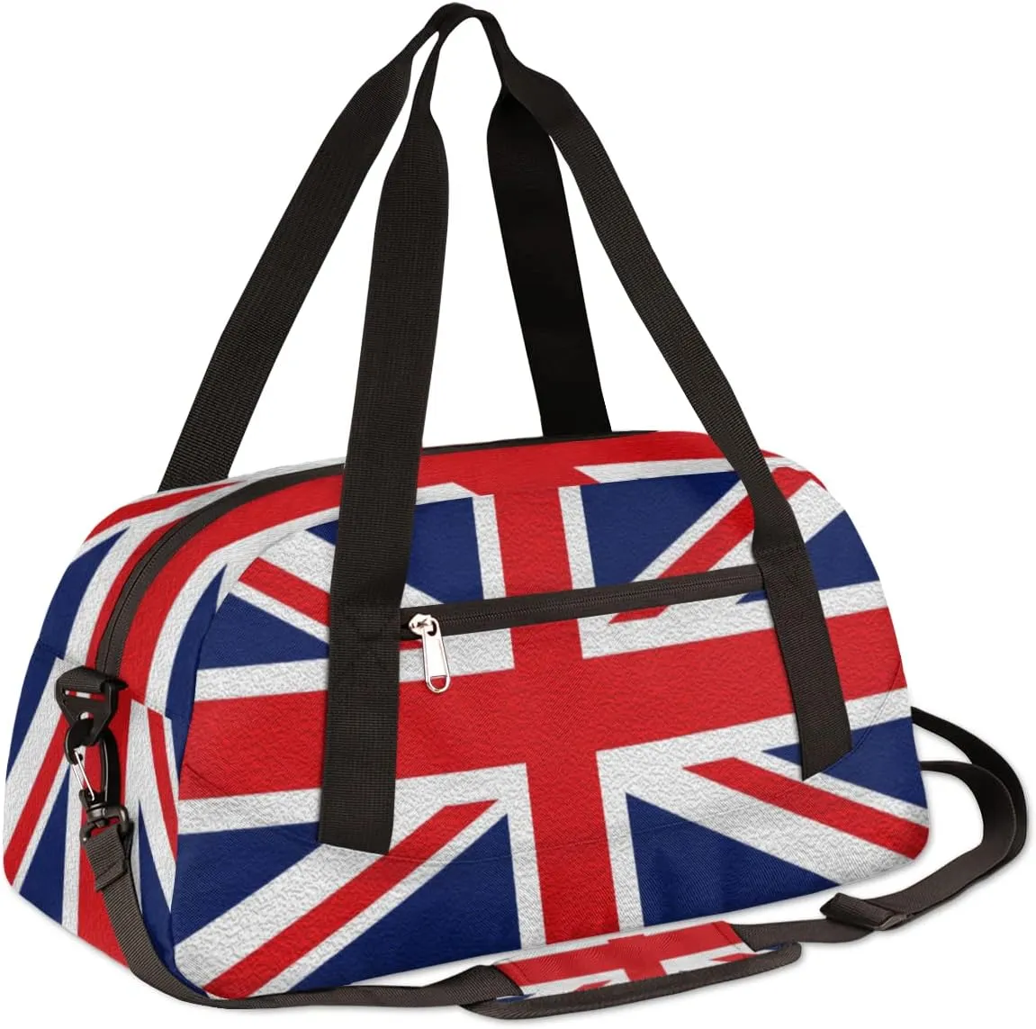 British Flag Kids Duffel Bag for Girls Boys Teens, Oil Painting Dance Bag Overnight Small Duffel Bag Carry On Weekend Sports Gym Travel Bag for School Practice Gymnastics Ballet