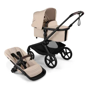 Bugaboo Kangaroo All-Terrain Single-to-Double Tandem Stroller for Infant and Toddler, for Up to Three Kids, XL Wheels, One-Hand Operation, Large Bassinet, XL Underseat Storage (Desert Taupe)