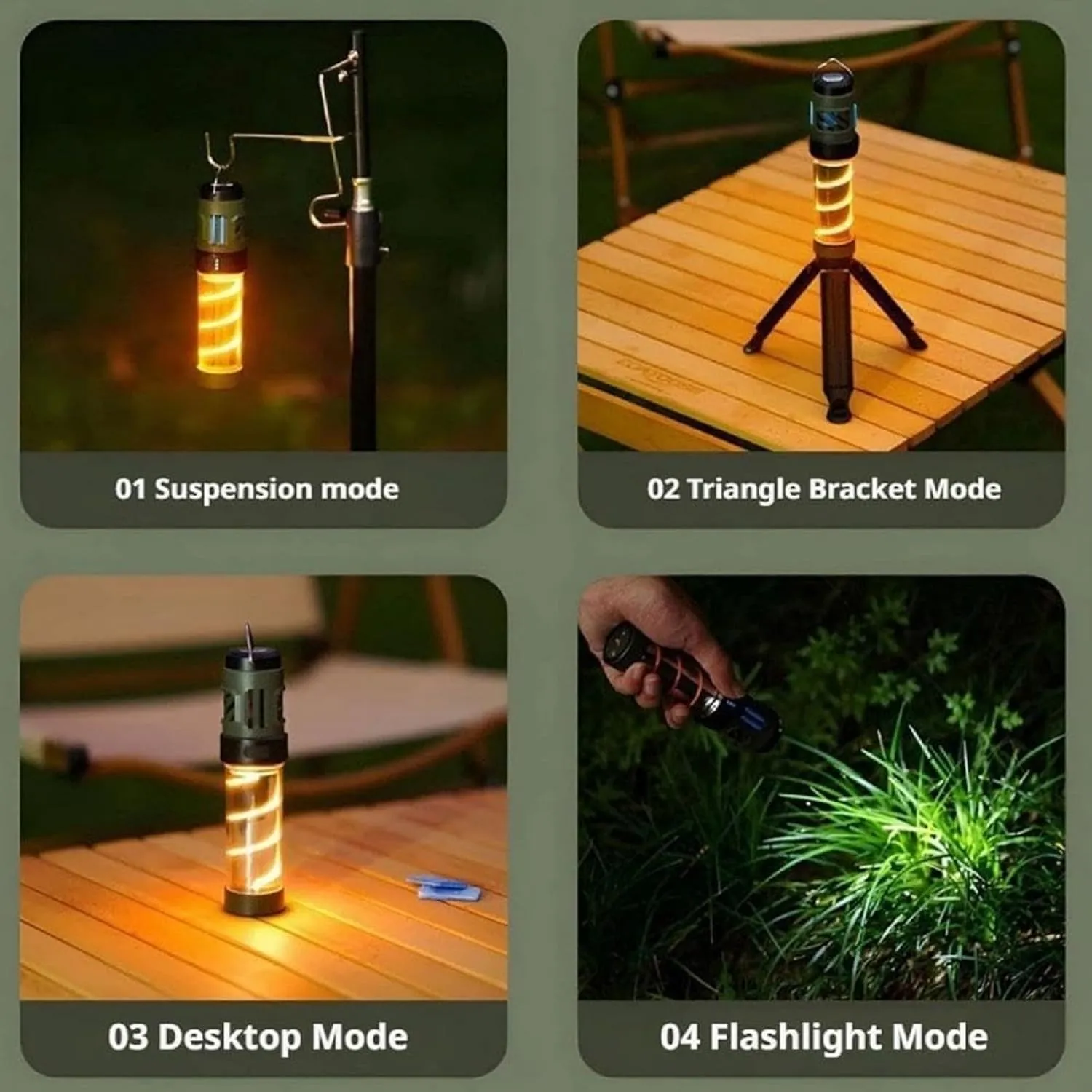 Buzz Defense Portable,3-in-1 Camping Lantern with Magnetic Base,3000 mAh USB-C Recharged Outdoor Lamp,,IPX6 Waterproof, Adjustable Brightness LED Camping Light for Outdoor, Garden, Picnic (Black)
