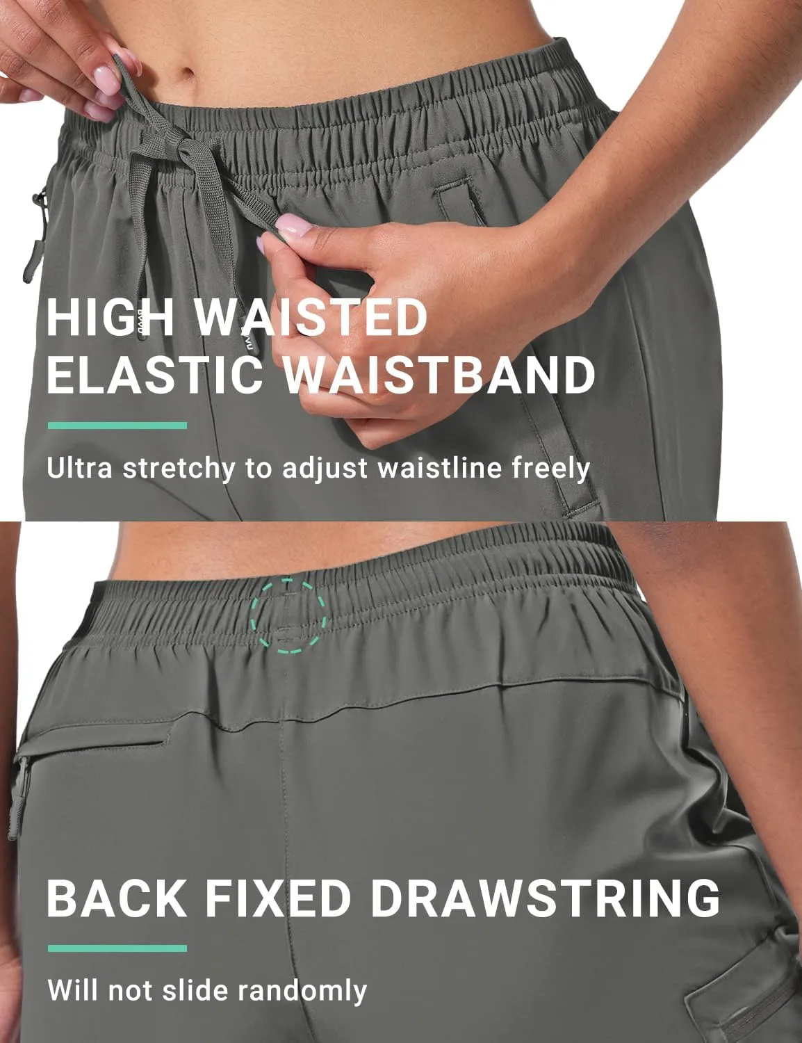 BVVU Women's Hiking Cargo Shorts Lightweight 7" Athletic Shorts for Women Quick Dry Casual Travel with Pockets