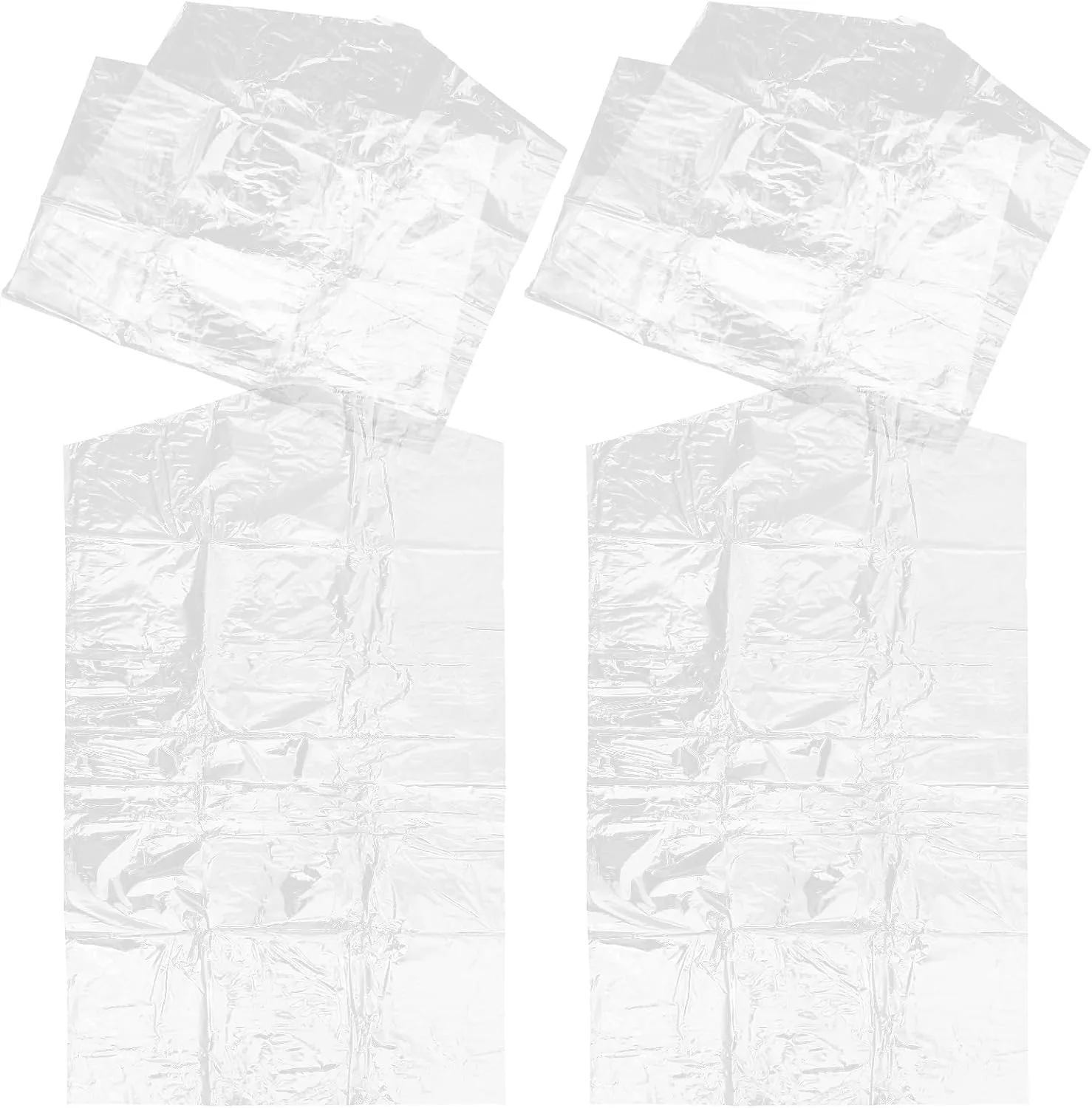 Cabilock 50 Pack Garment Bags for Hanging: Clothes Plastic Garment Bags Clear Clothes Covers Dry Cleaner Bags Hanging Garment Bags for Dry Cleaner Home Storage Travel