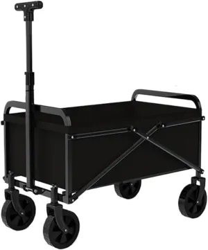 Camping Car Heavy Duty Large Capacity Camping Wagon Cart Picnic Trolley Collapsible Wheeled Folding Cart Outdoor Utility Shopping Multifunctional(Mini cart)