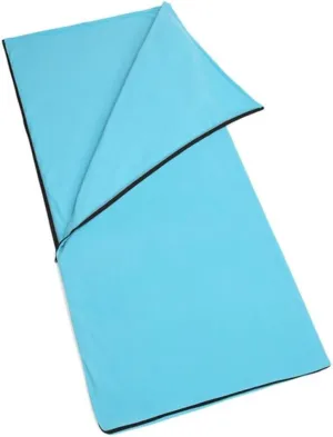 Camping Fleece for Cool Weather Lightweight with Storage Bag for Hiking Outdoor Activities and Home Use Sky Blue