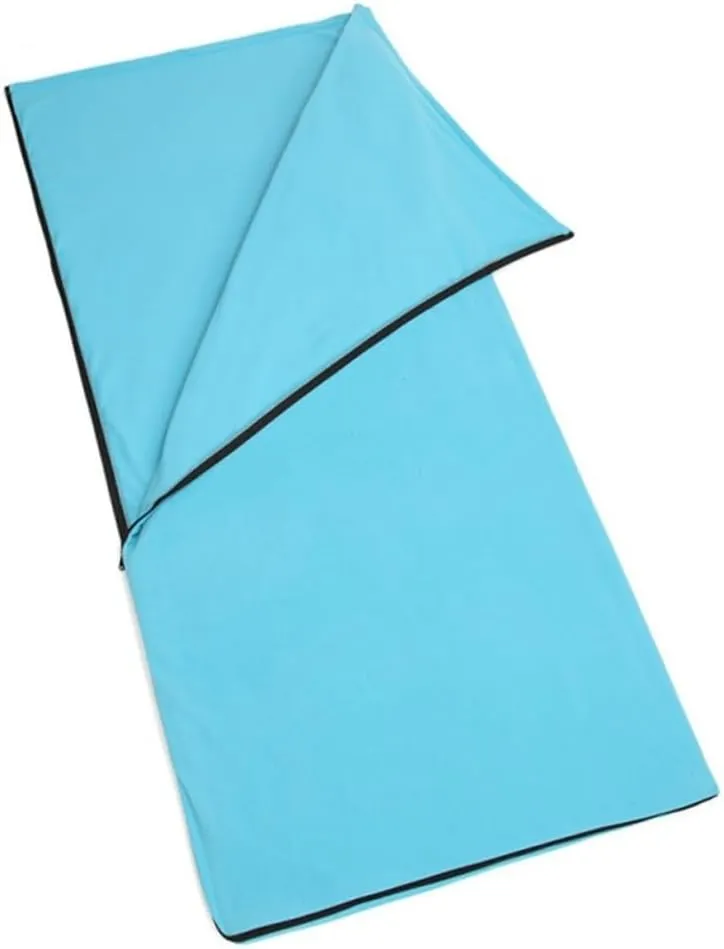 Camping Fleece for Cool Weather Lightweight with Storage Bag for Hiking Outdoor Activities and Home Use Sky Blue